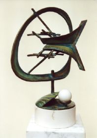Perlenfischer 2000, Bronze, 29 cm
